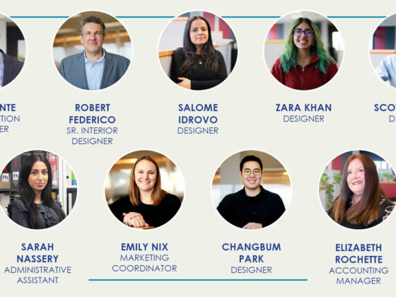 Headshots of nine hires at DMR Architects in the last year.