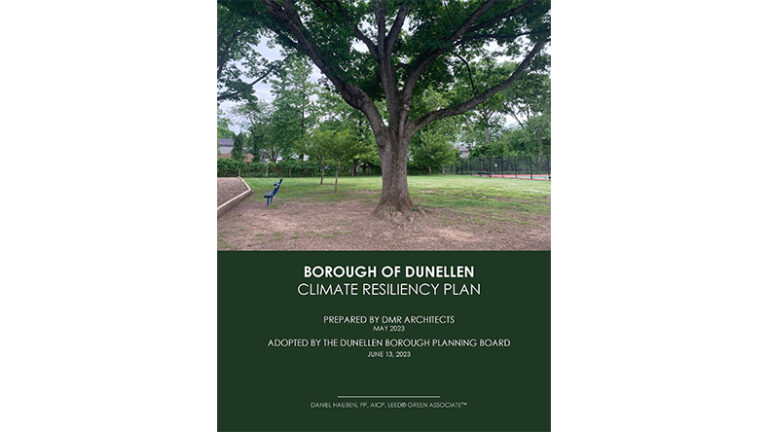 The cover of the Dunellen Climate Resiliency report.