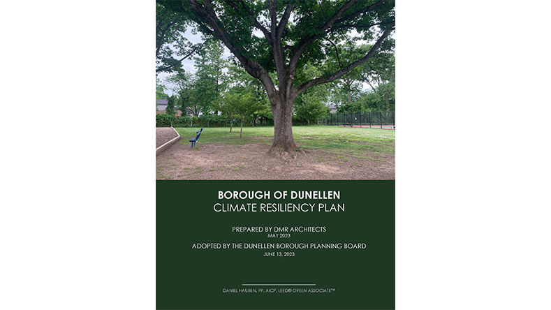 The cover of the Dunellen Climate Resiliency report.
