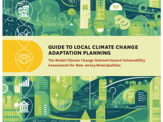 The cover page of the report with abstract art depicting climate change.