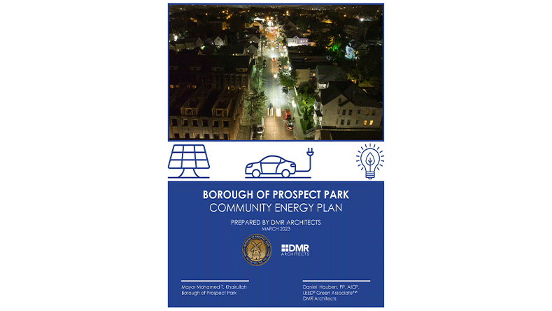 The front cover of the Prospect Park Community Energy Plan report.