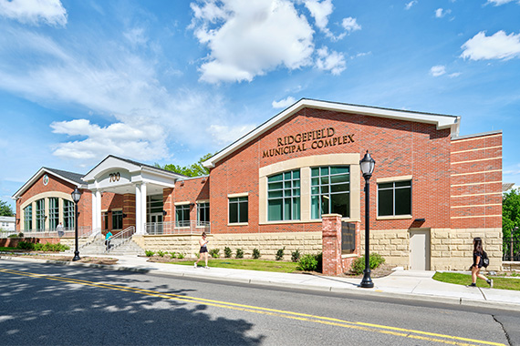 The exterior of Ridgefield Municipal Complex.