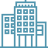 An icon illustration depicting a high-rise building.