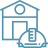 An icon illustration depicting a building and a hard hat.