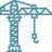 An icon illustration depicting construction equipment.