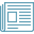 An icon illustration depicting a newspaper.