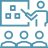 An icon illustration depicting a public presentation.